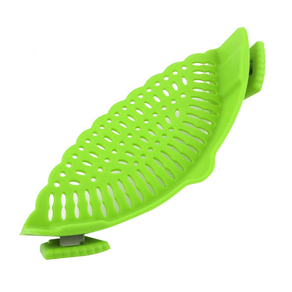 Snap N Strain Pot Strainer Silicone Clip On Strainer for Pots Meat Vegetables Fruit Green Kitchen Gadget