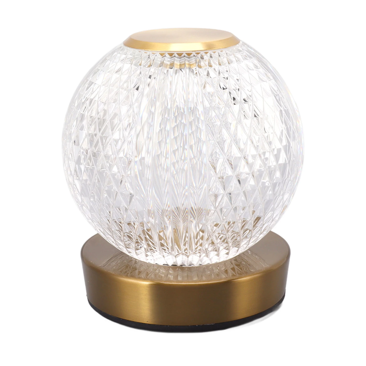 16 Colors Romantic Table Lamp with Remote Control Spherical USB Charging Desk Acrylic Light for Bedroom Party