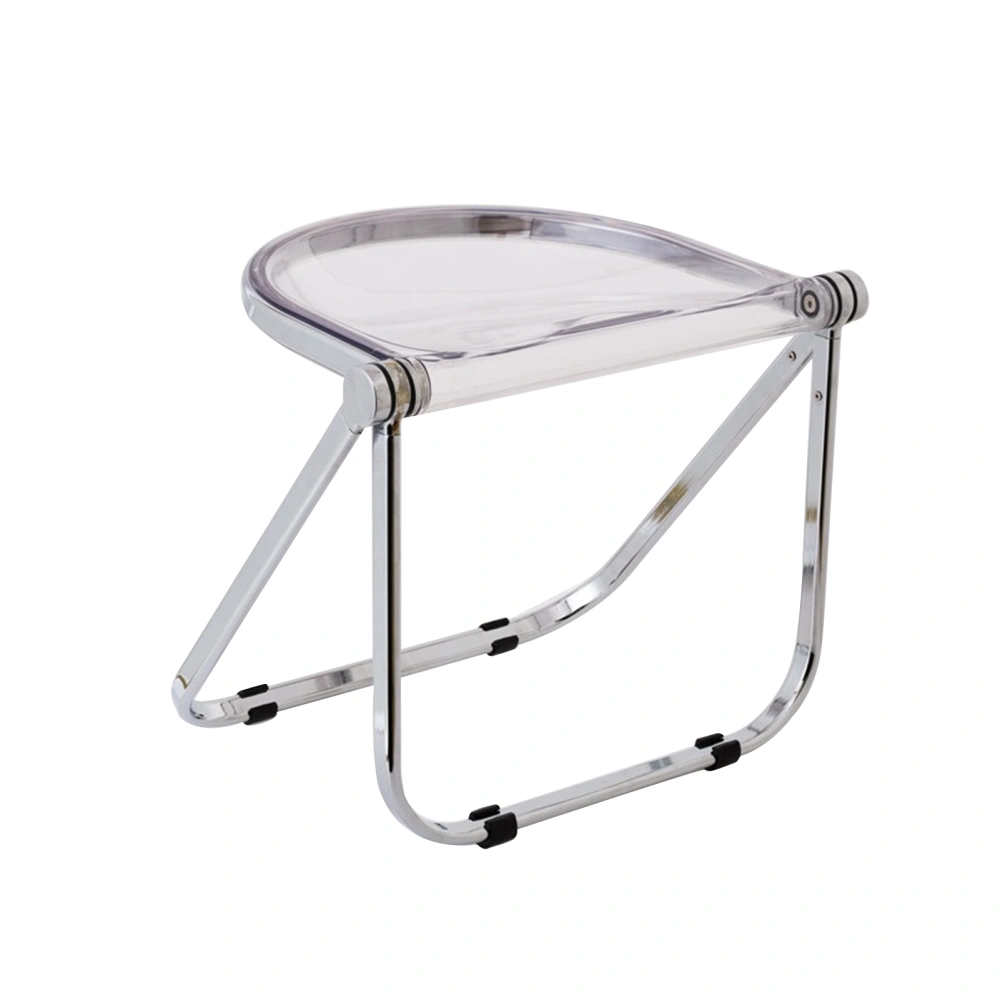 Folding Stool Fashion Modern Strong Bearing Capacity for Home Makeup Photograph Living Room Bedroom Transparent