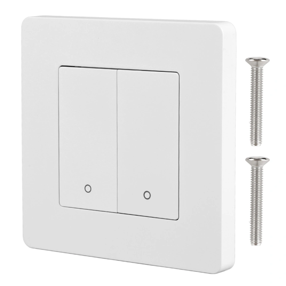 Smart Light Switch for Zigbee 2 Gang Timing Dimming Reverse Dual Control Smart Switch Panel AC100‑240V White