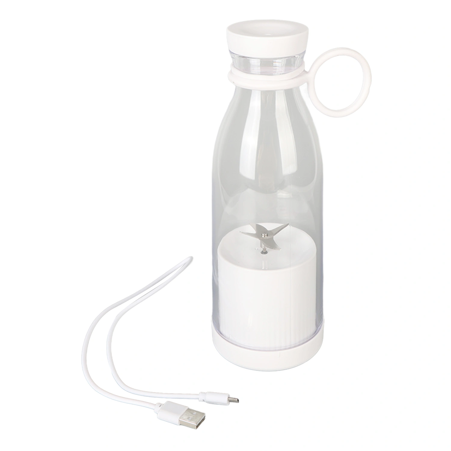 Portable Blender ABS USB Rechargeable Mini Juicer Cup Handheld Fruit Machine for Office Gym Traveling