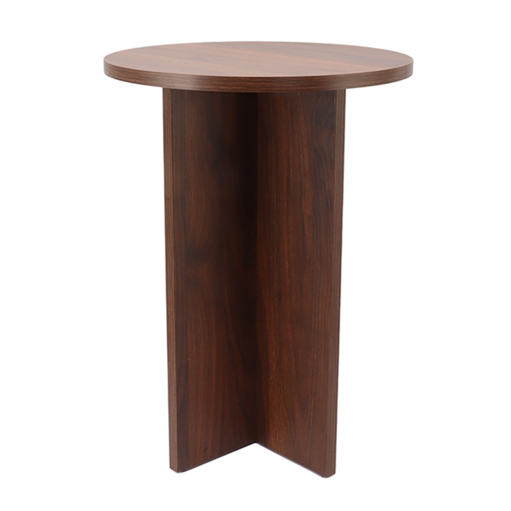 Solid Wood Small Round Table Ancient Tea Colored Wooden Coffee Tea Table for Living Room Bedroom