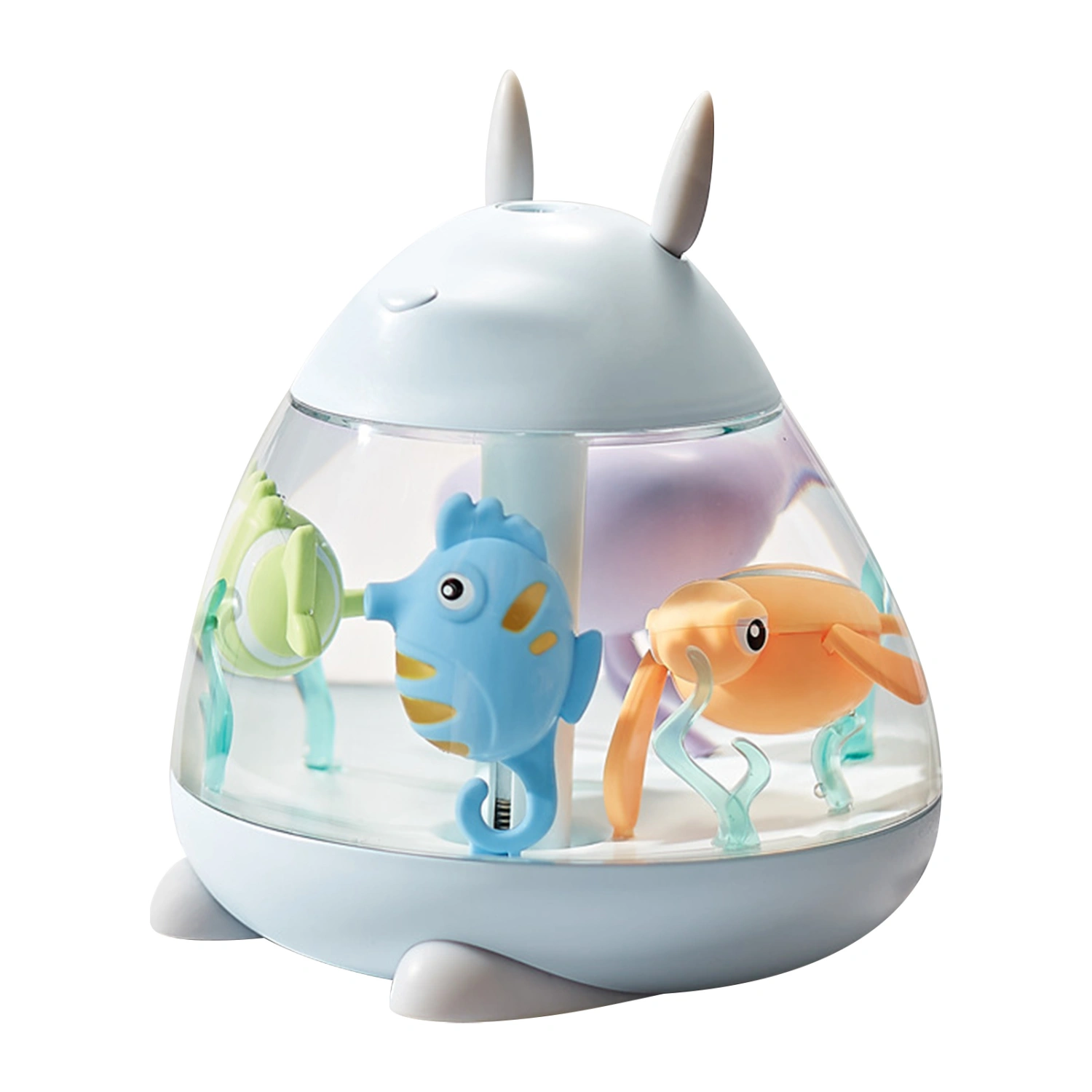 Desk Humidifier Silent USB Powered Decorative Marine Animals Design Small Humidifier for Bedroom Office Blue One Size