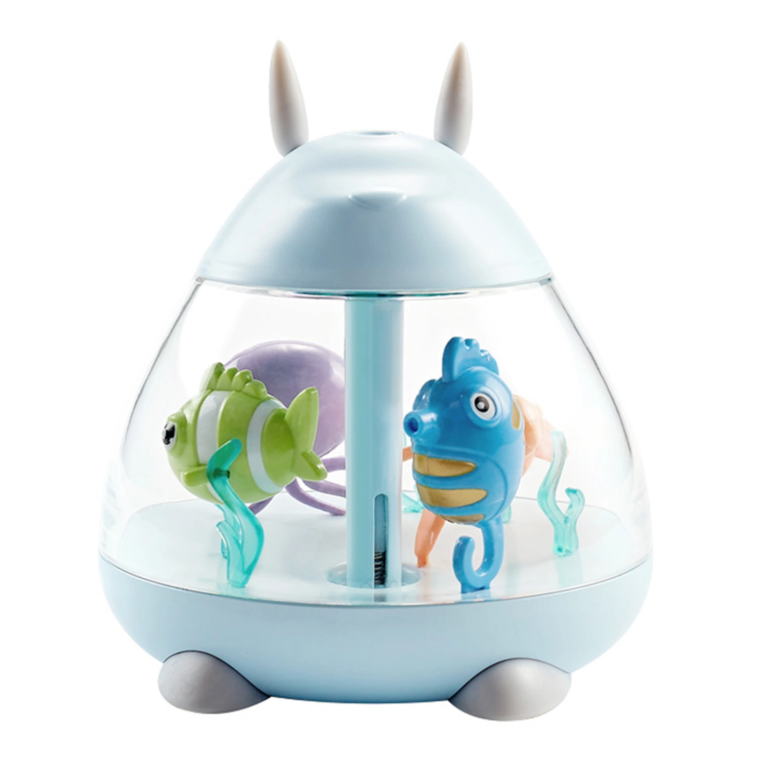 Desk Humidifier Silent USB Powered Decorative Marine Animals Design Small Humidifier for Bedroom Office Blue One Size