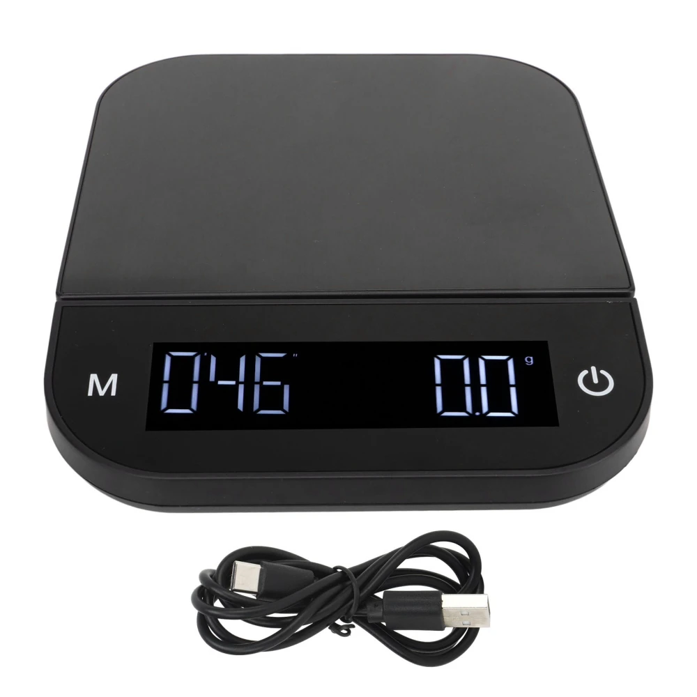 Digital Coffee Scale Waterproof 0.1g High Accuracy Manual Automatic Mini Portable Baking Scale with Timer 3kg