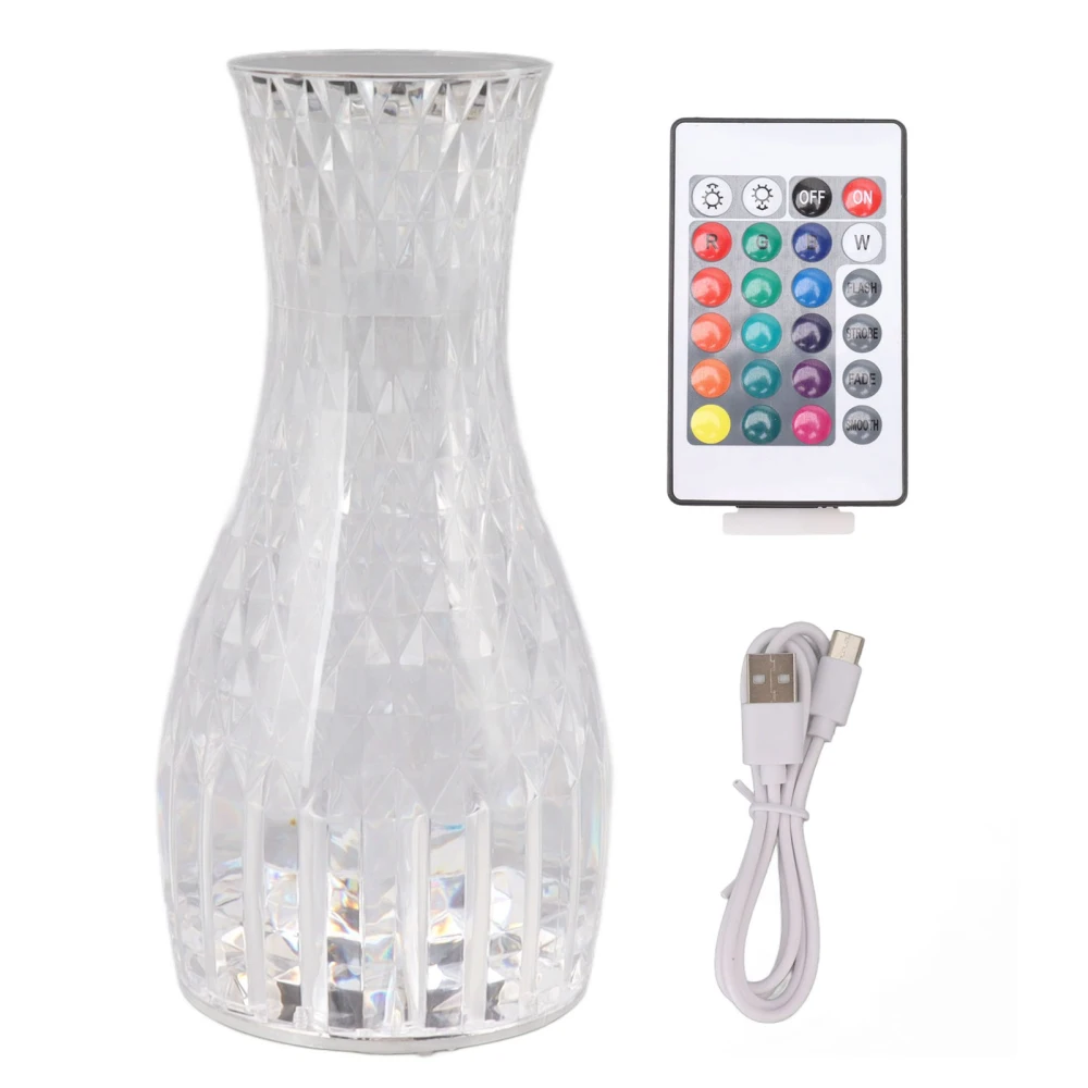 Crystal Diamond Lamp Petal Rose Light and Shadow Diamond Touch Lamps RGB16 Color For Bedroom Living Room