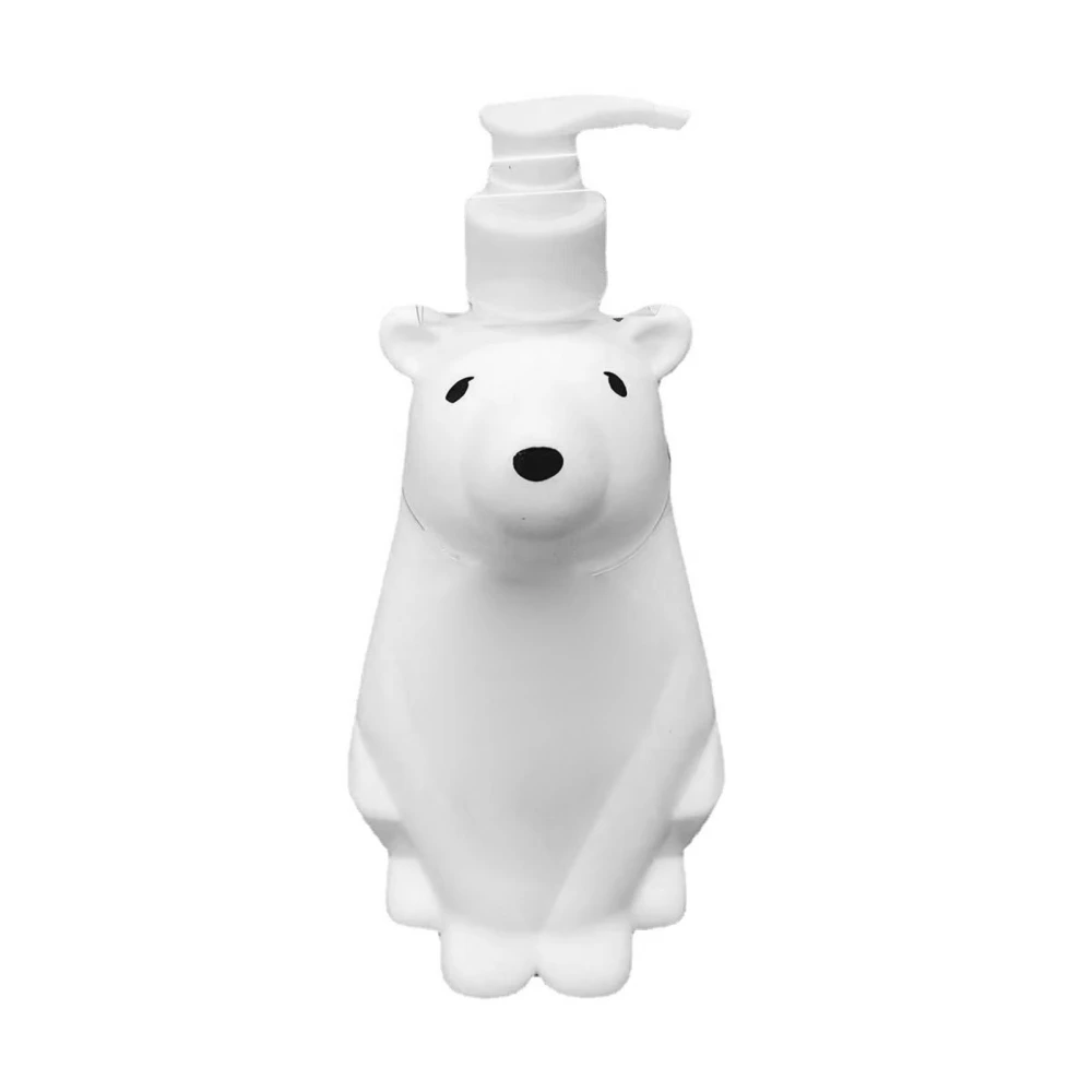 Soap Dispenser Bottle Cute Bear Shape Large Capacity Pump Dispenser Bottle for Bathroom Kitchen L (11x26cm/4.3x10.2in) (900ML)