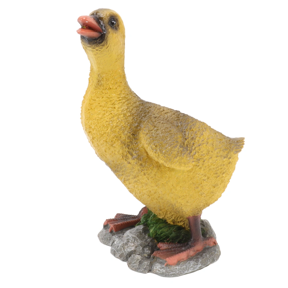 Duck Ornament Resin Animal Figurine Home Decoration Decor Gift for Office Desktop Grey