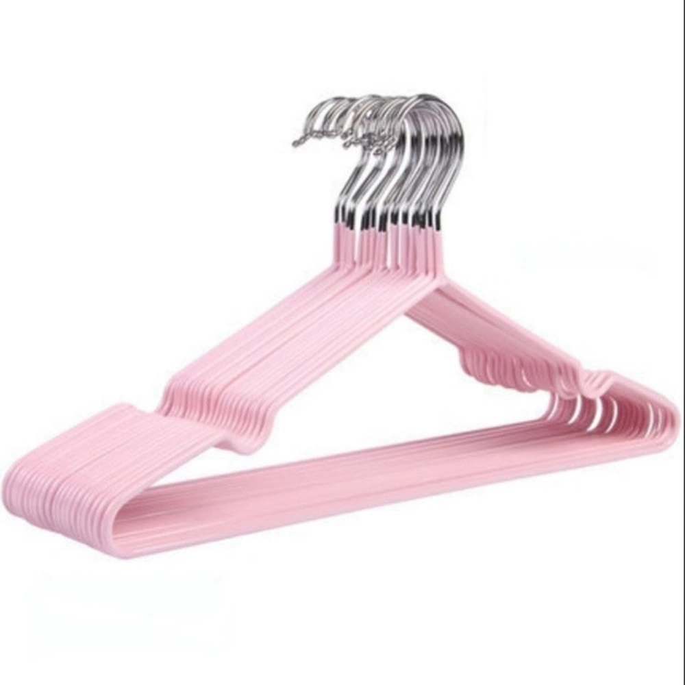 Clothes Hangers Prevent Slip Space Saving Heavy Duty Dry Wet Thick Clothes Hangers for Home Dormitory Pink