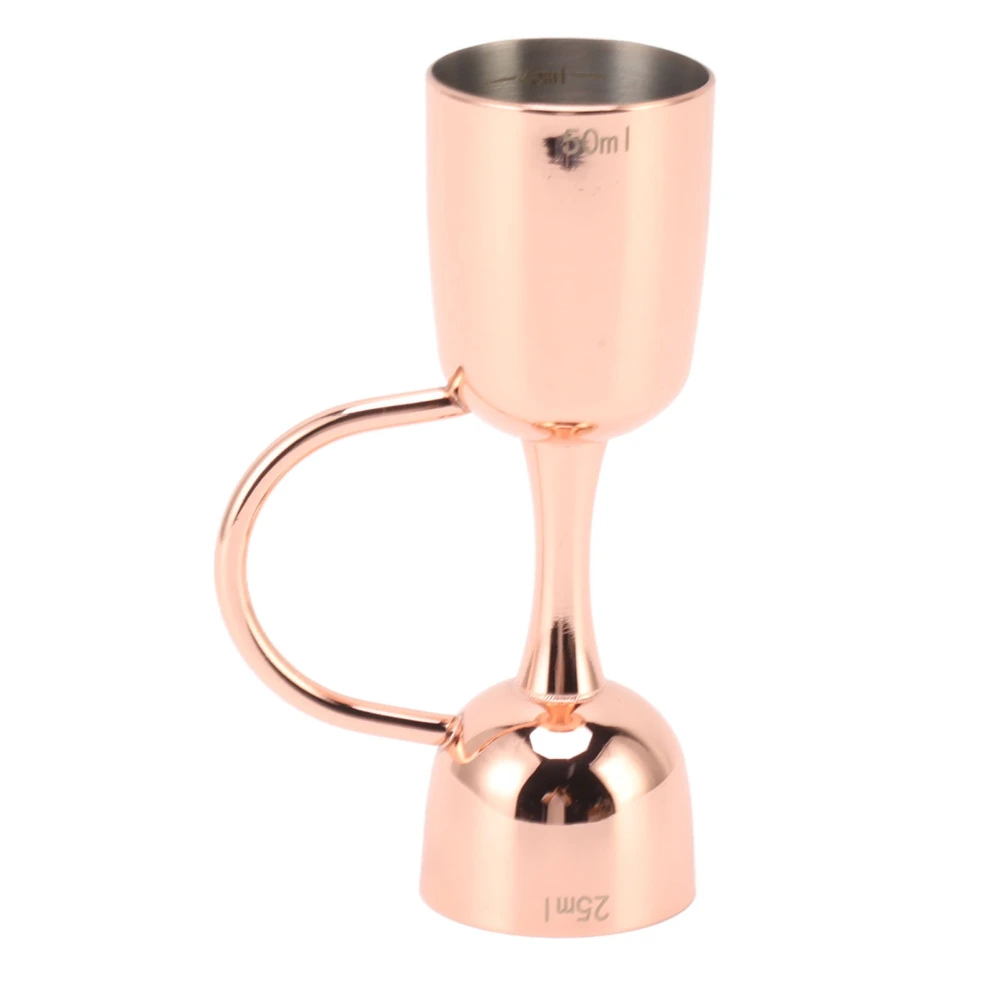 Double Sided Cocktail Bell Jigger Stainless Steel Dual End Wine Measuring Cup Jigger for Bar Bartender Copper Plating