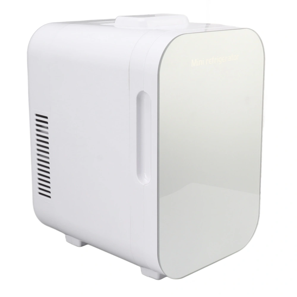 Mini Compact Fridge 8 L Single Core Multifunctional Portable Cooler Warmer Refrigerator Sliver EU Plug 220V