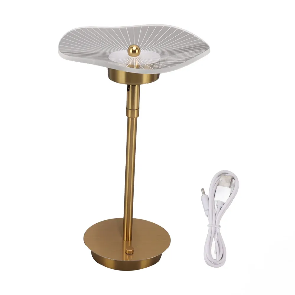 Touch Desk Lamp Stepless Dimmable Table Lamp USB Rechargeable Night Light with 3 Color Modes Copper Color