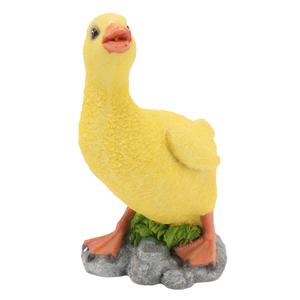 Duck Ornament Resin Animal Figurine Home Decoration Decor Gift for Office Desktop Yellow