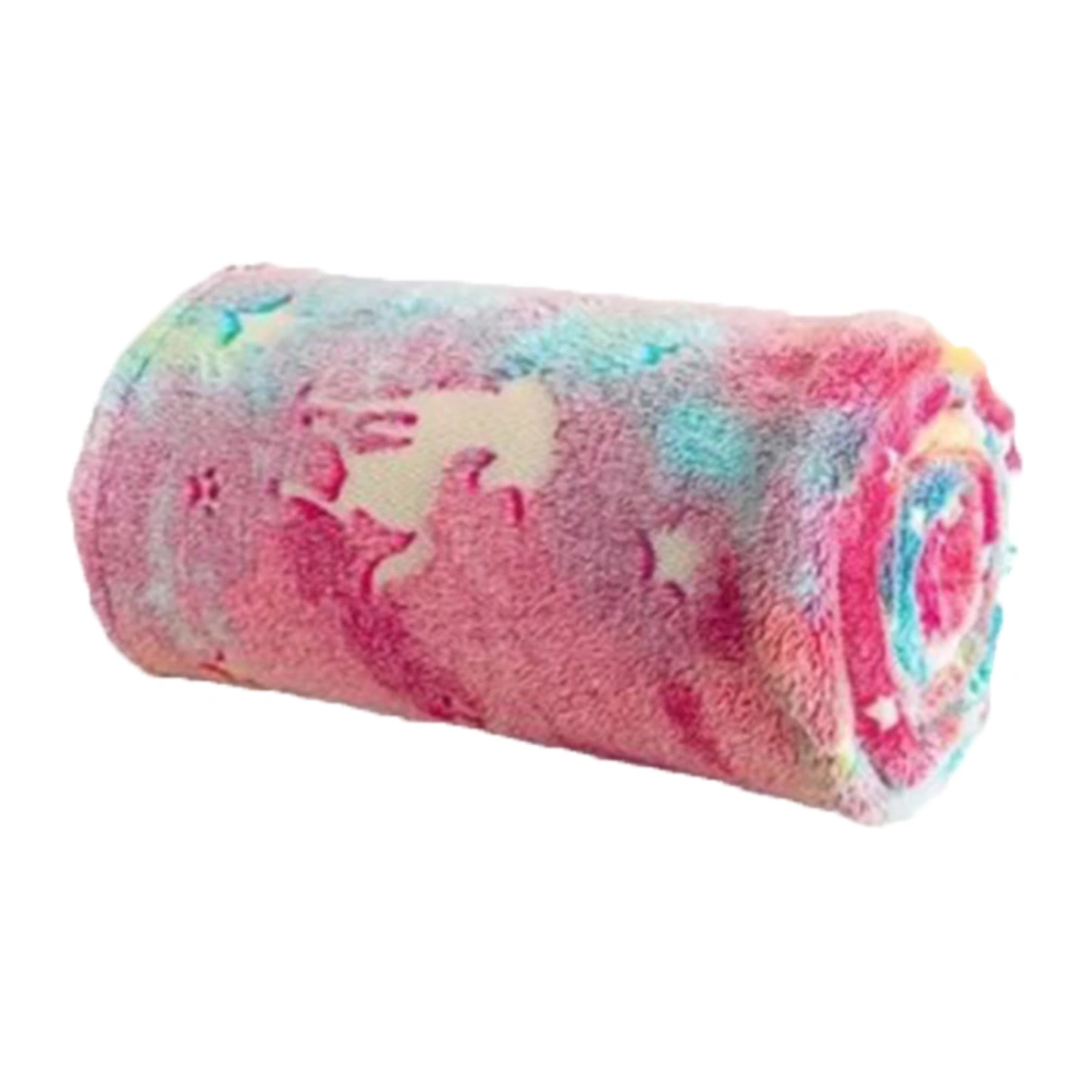 Flannel Blanket Colorful Animal Style Double Sided Luminous Flannel Blanket for Office