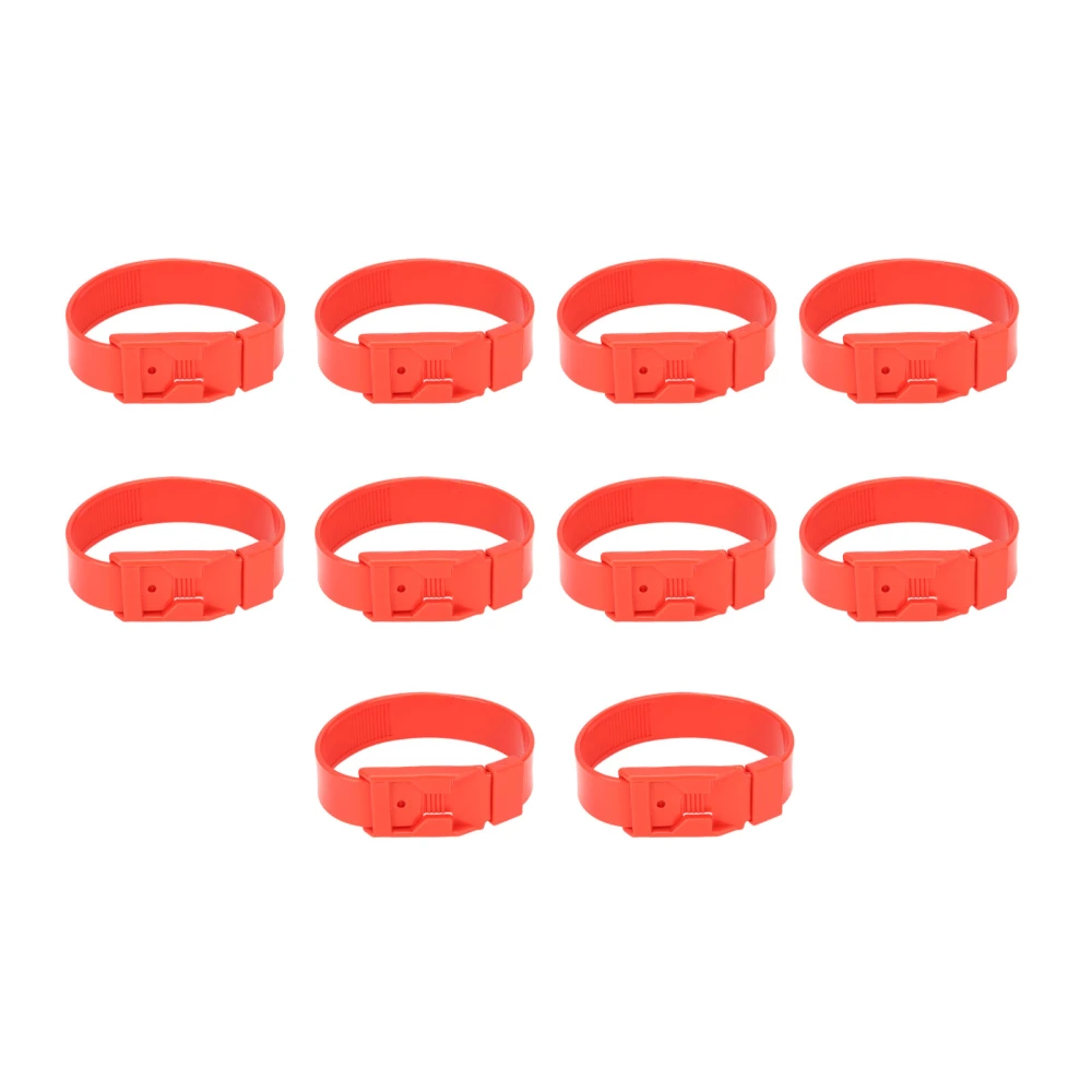 10Pcs Goat Collar Sheep Identification Bands Livestock Marking Ring Farming Equipment 36cm Red