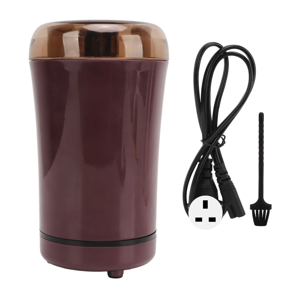 Electric Coffee Grinder Multifunction Stainless Steel Blade Portable Small Electric Grinder for Spice Herb 150W Purple UK Plug 220V