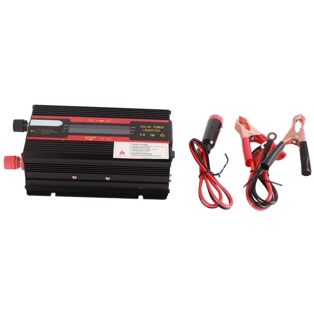 420 Watt Modified Sine Wave Power Inverter 12V 220V 420W Car Power Inverter with LCD Display Black