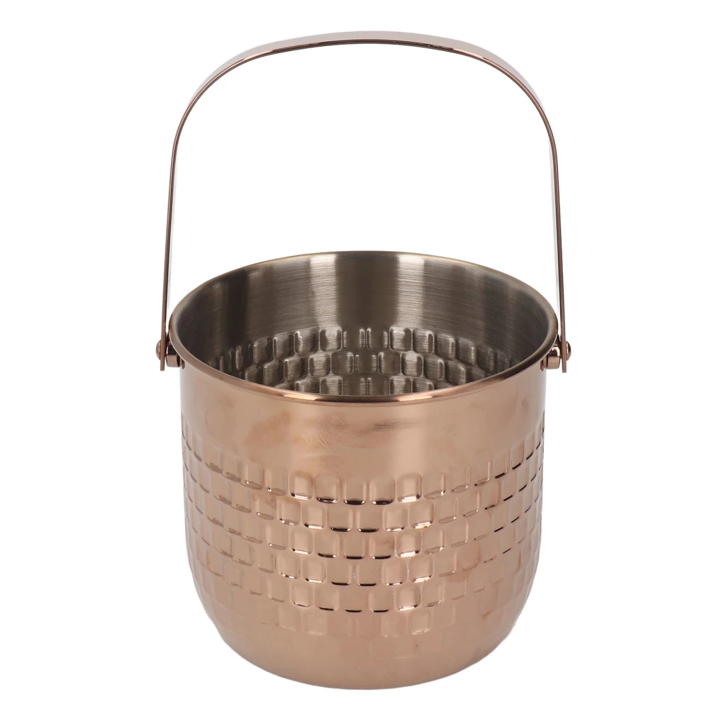 Wine Bucket Double Layer Stainless Steel Insulated Ice Wine Bucket for KTV Bar Dinner Party Rose Gold