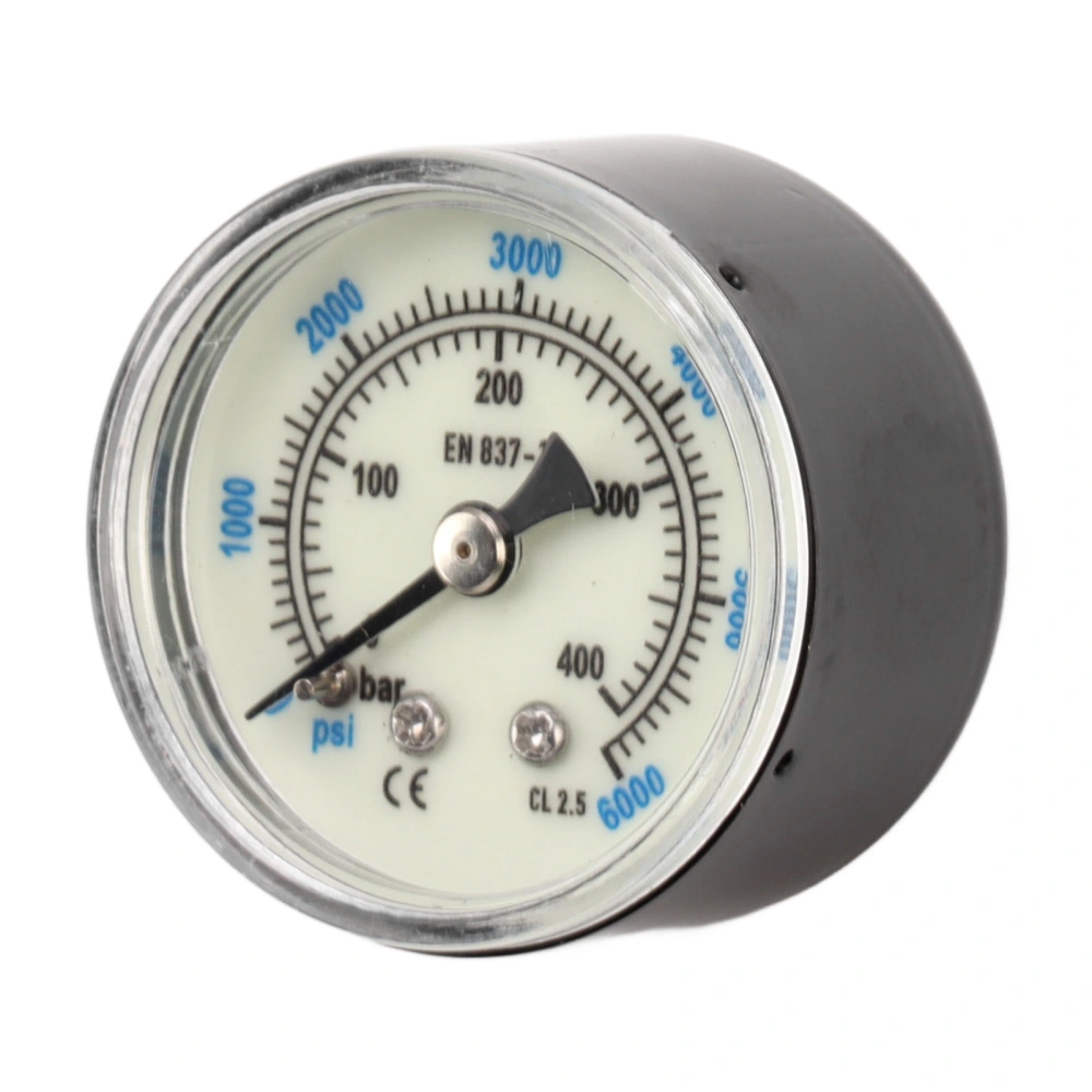 6000 Psi CO2 Pressure Gauge 1/8npt Thread Air Pressure Gauge Double Scale Luminous Carbon Dioxide Meter