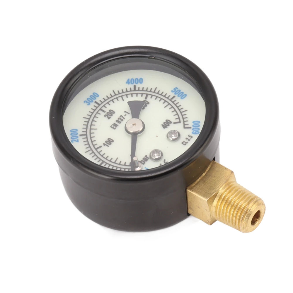 6000psi Dual Scale Pressure Gauge 1/8 Npt Connection Pressure Gauge Suitable For CO2 Aerated Bottle