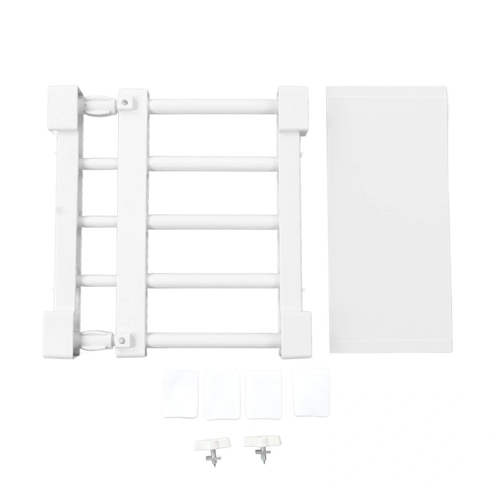 Closet Tension Shelf Expandable Nail Free Cabinet Divider Storage Rack for Wardrobe Cupboard 23‑30cm / 9.1‑11.8in Length