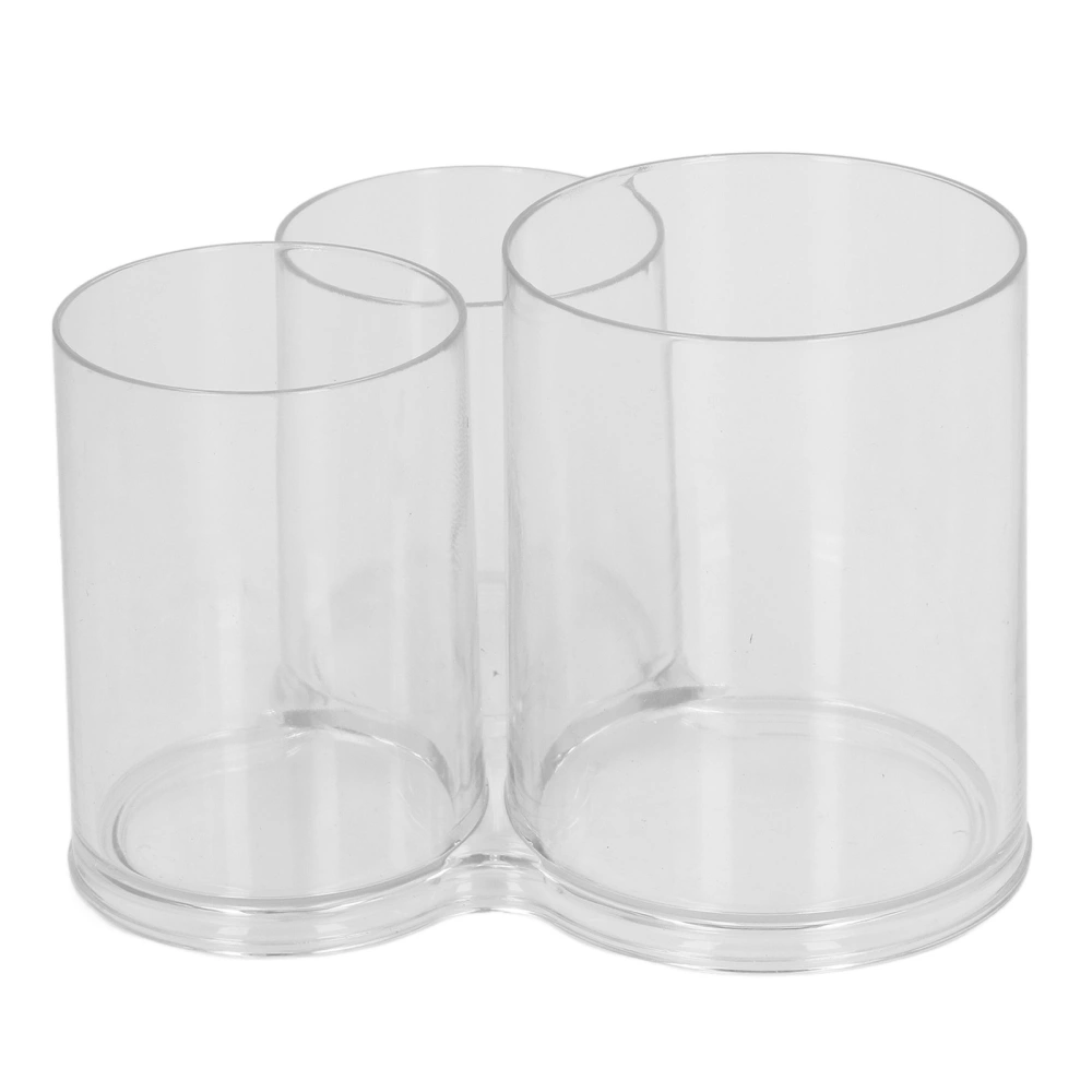 Clear Round Plastic Makeup Container Transparent Cylinder Makeup Brush Holder Organizer