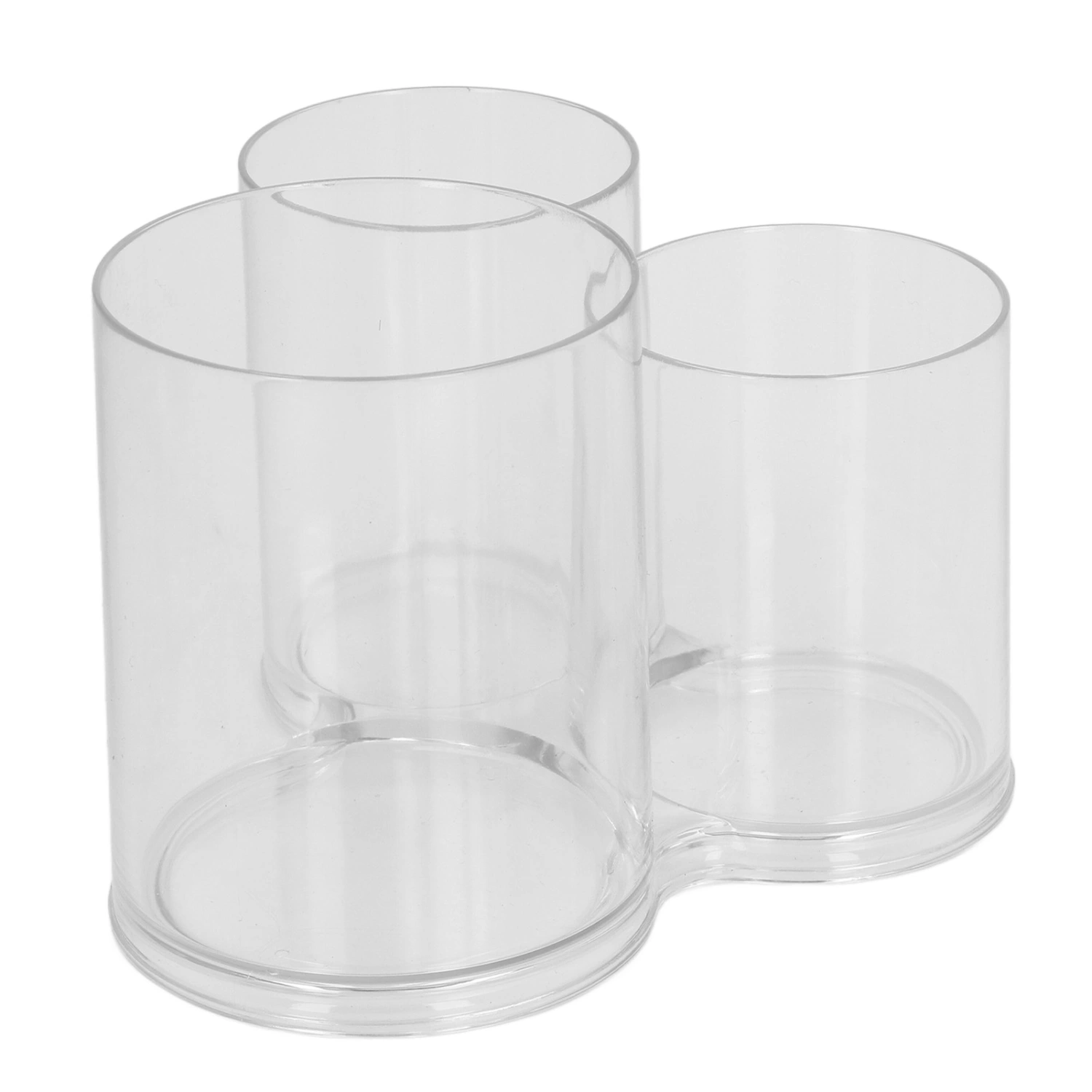 Clear Round Plastic Makeup Container Transparent Cylinder Makeup Brush Holder Organizer
