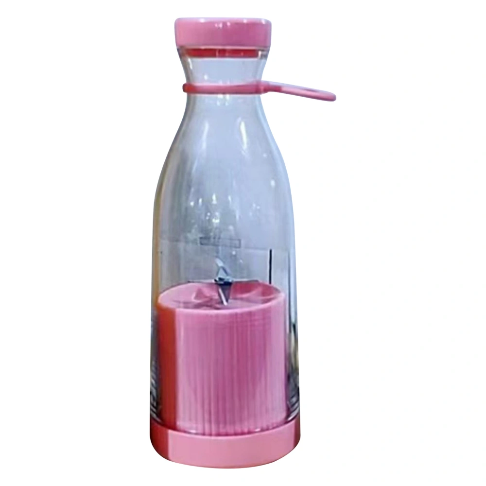 Portable Blender Cute 6 Blades 40W High Power 300ml Rechargeable Portable Electric Mini Juicer Cup Pink