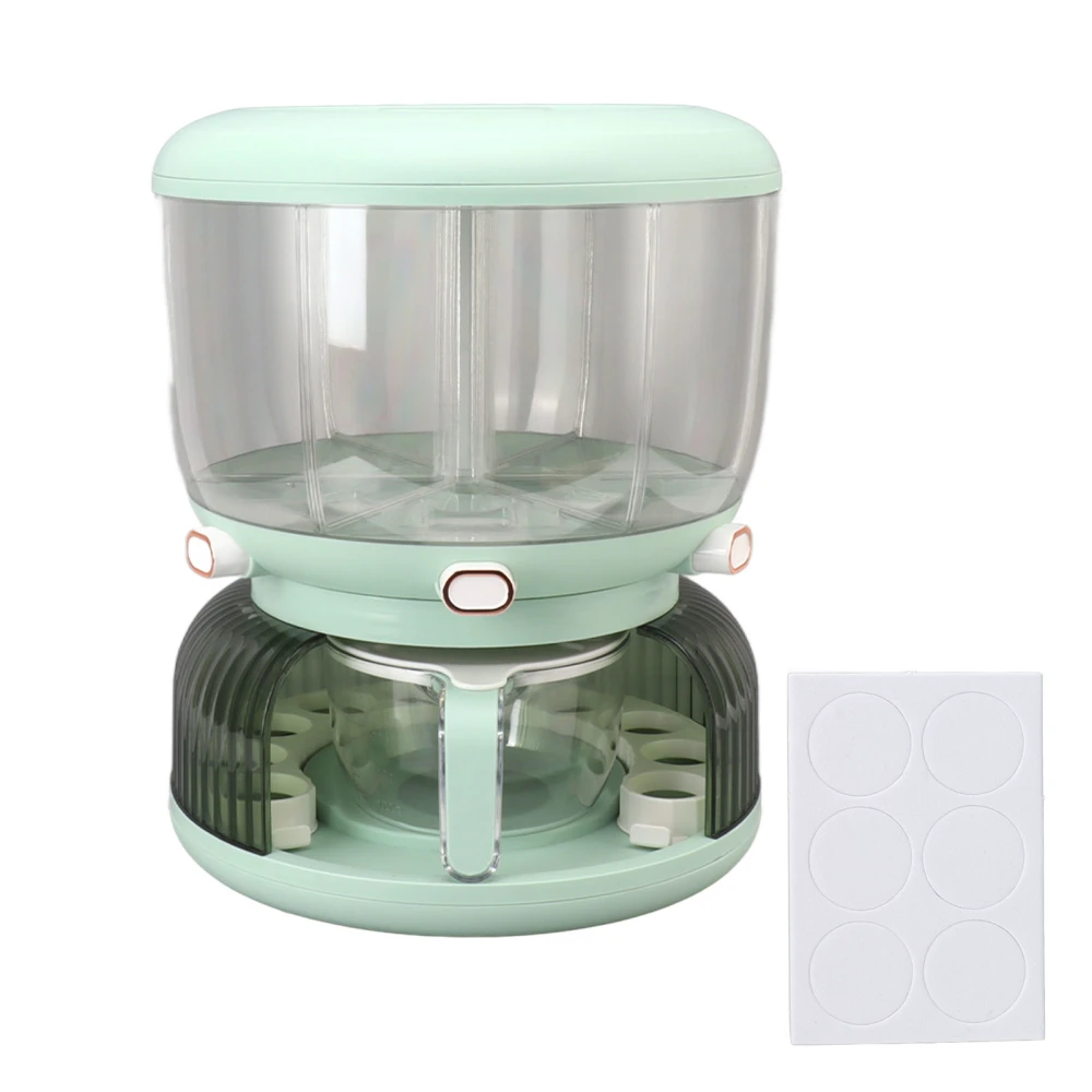 360 Degree Rotating Grain Storage Food Dispenser Rotating Rice Grain Dispenser Storage Container for Millet Black Rice Barley Light Green