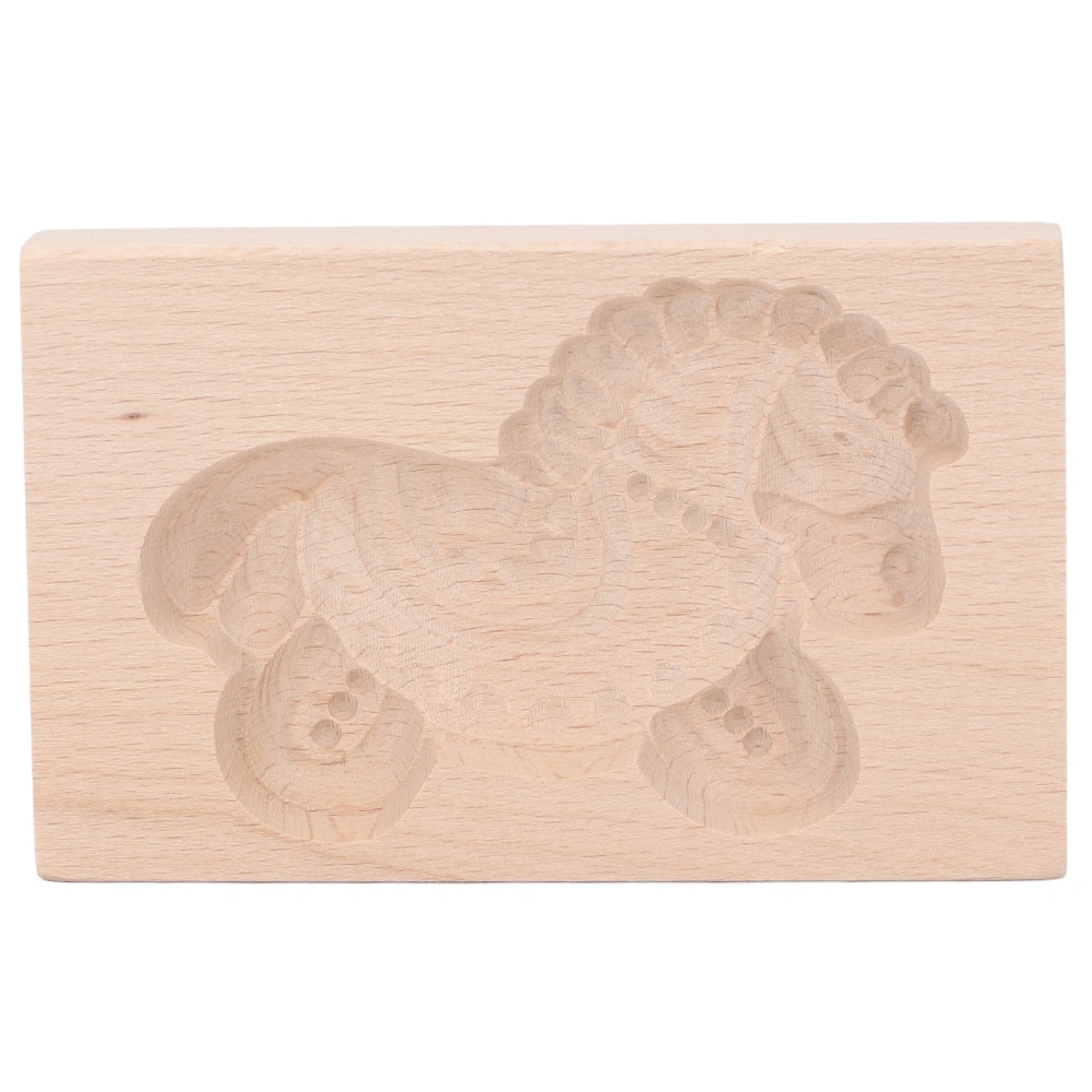 Animal Cookie Mold Lovely Vivid Wooden Biscuit Press Stamp Easy Demoulding Smoothly Cookie Mold Trojan Horse