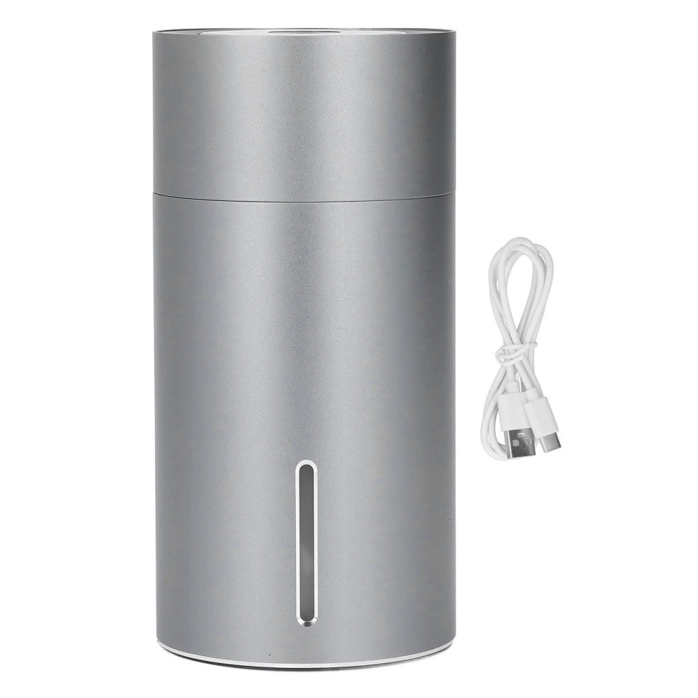 USB Humidifier 3 Gear Adjustable Low Noise Automatic Mini Portable Car Fragrance Diffuser 260ML Grey