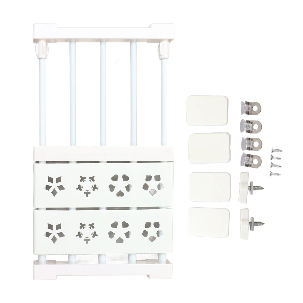 White Expandable Closet Tension Shelf No Drill Telescopic Wardrobe Tension Shelf Organizer Divider 24cm Width 30‑40cm / 11.8‑15.7in Length