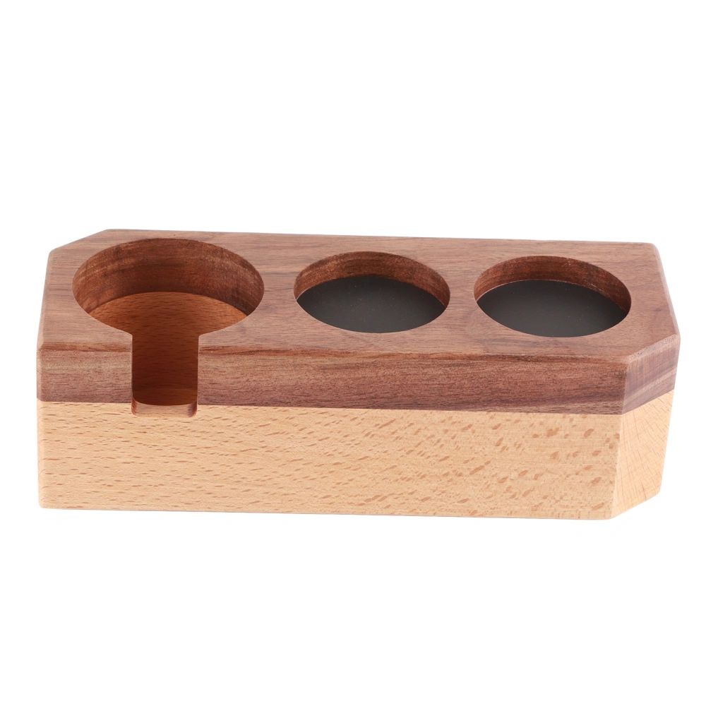 Tamping Station Thick Wood Anti Slip Mats Elegant Multifunction Tamper Holder for 51 54 58mm Portafilter Distributor Large