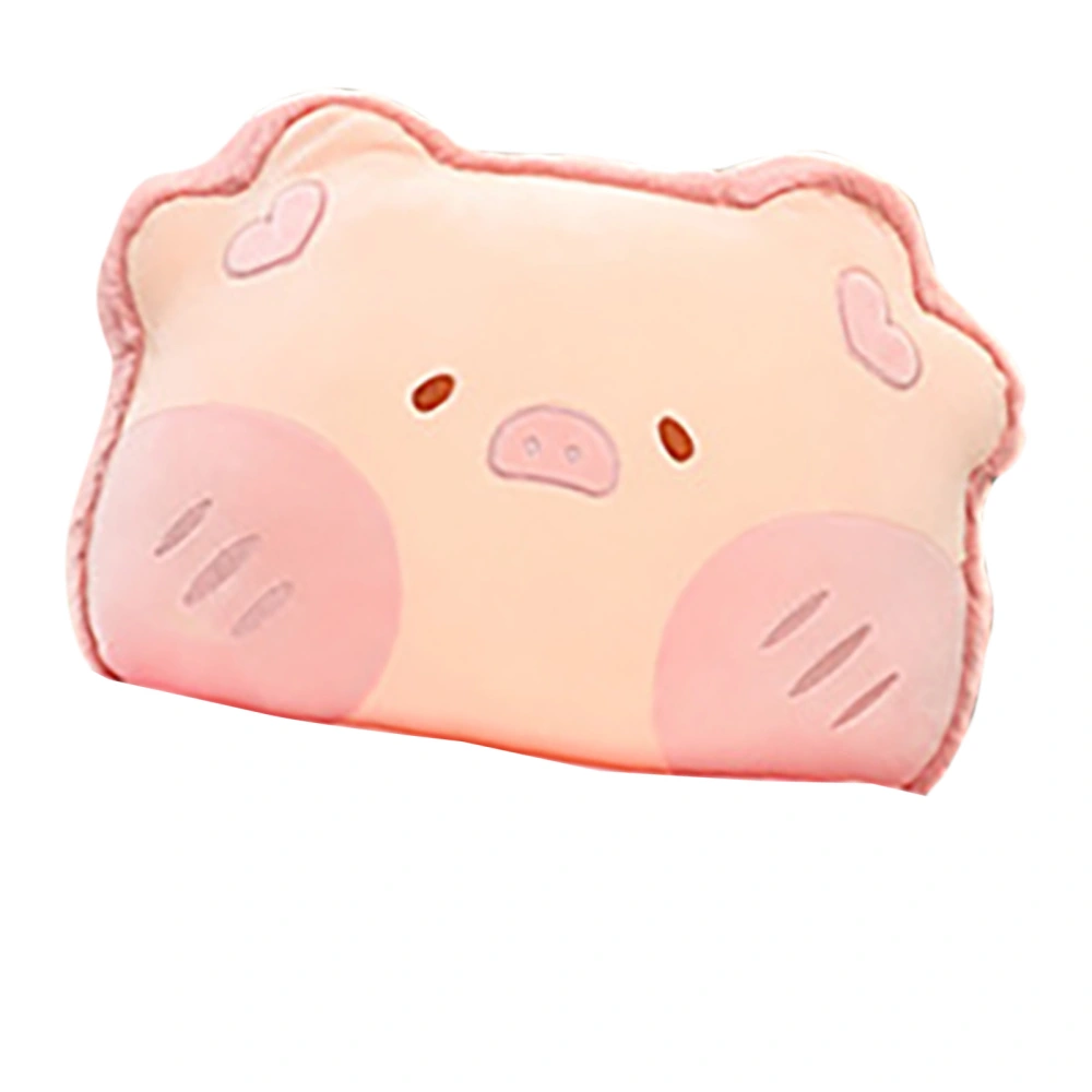 Animal Shape Pillow Stuffed Cushion Toy Flannel Plush Animal Soft Pillow for Kids Christmas Gift Bean Pink Piglet 40x30cm