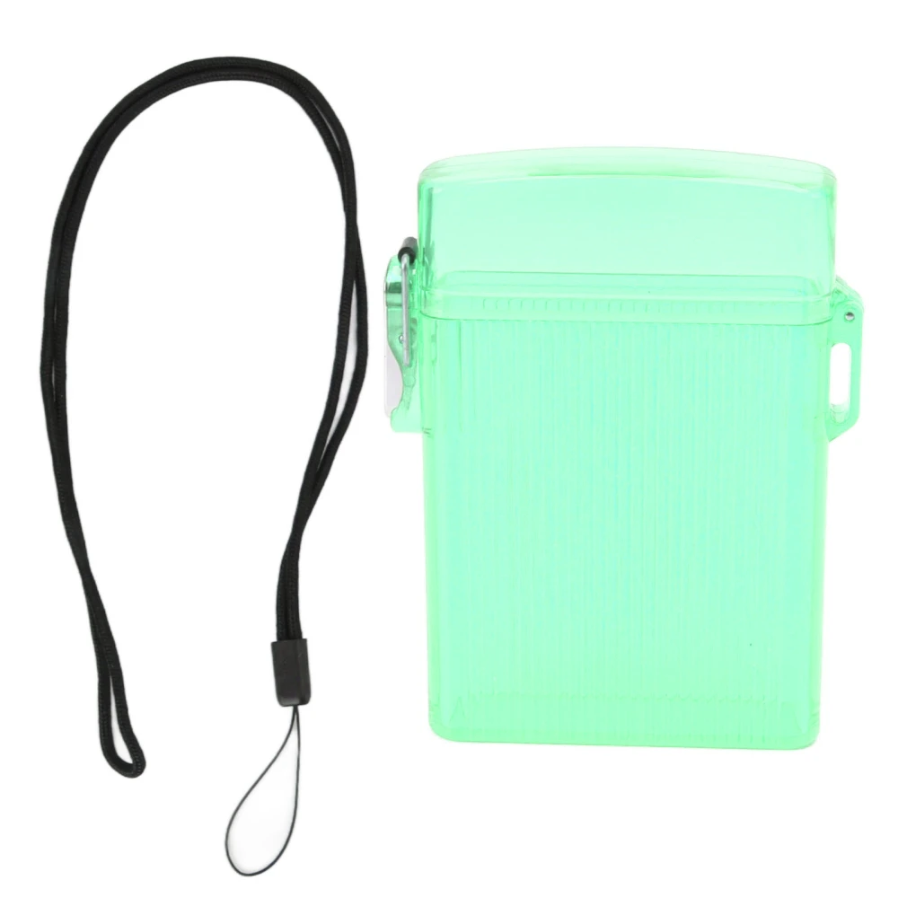 Cigarette Case Waterproof Plastic Cigar Holder Box Large Capacity for Carrying Storage Green