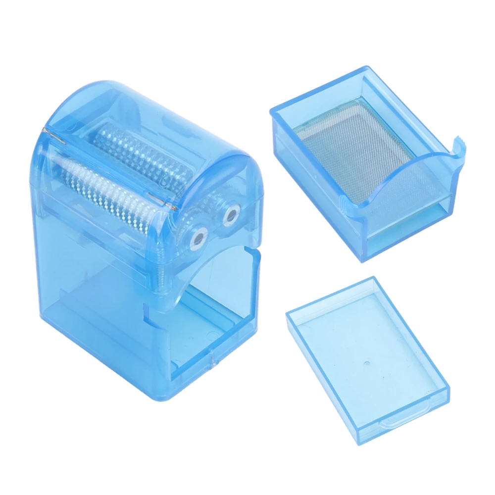 Hand Crank Crusher Tobacco Cutter Portable Smoking Grinder With Tobacco Storage Case Blue