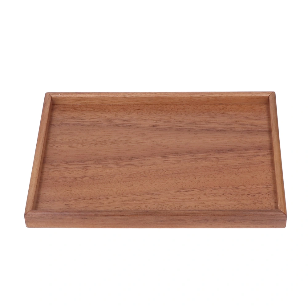 Bamboo Tea Serving Tray Multifunction Decorative Rectangle Bamboo Vanity Tray for Hotel Home Bathroom S