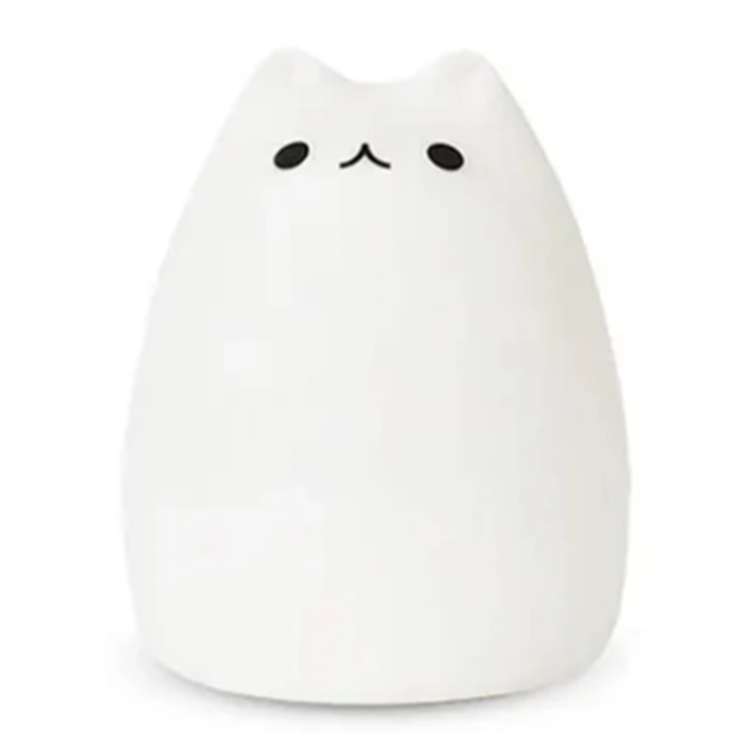 Cute Cat Night Light for Kids 7 Color LED Tap Nursery Night Light USB Rechargeable Bedside Night Lamp