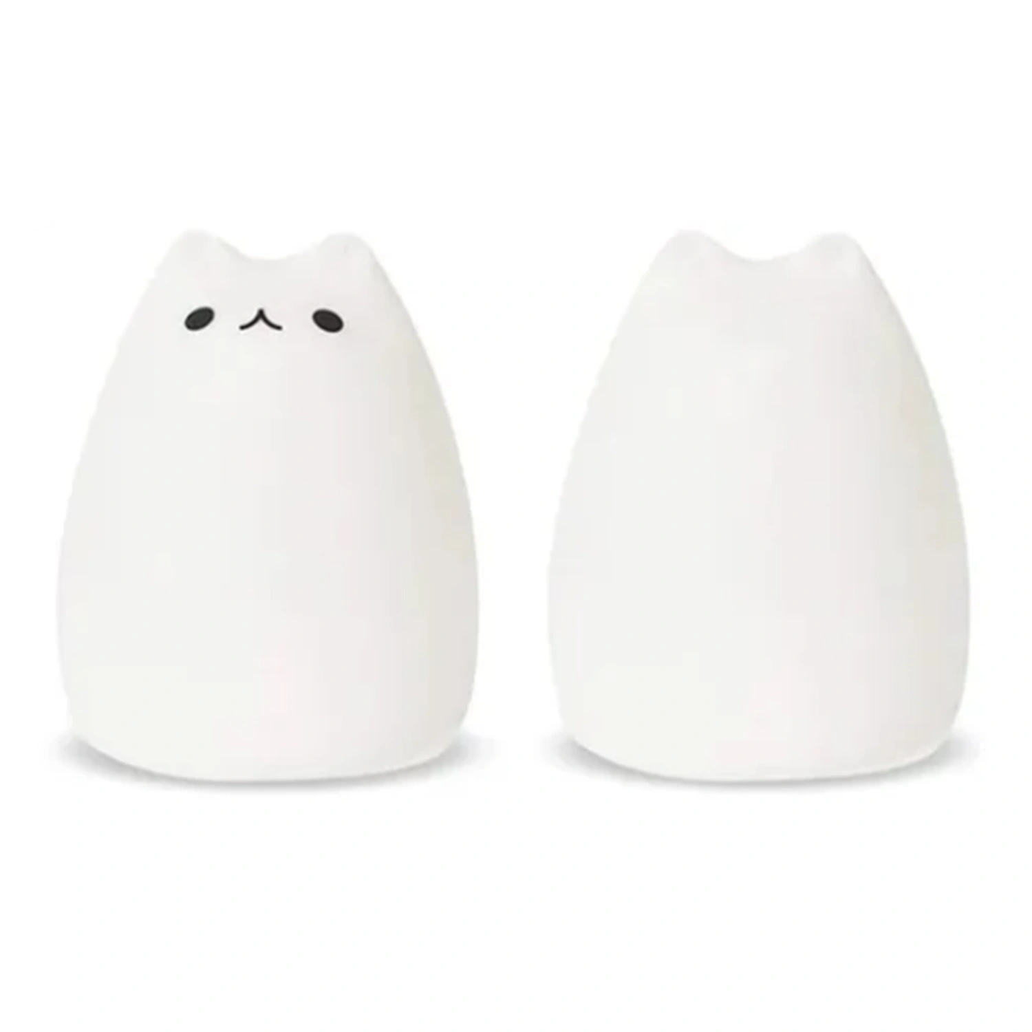 Cute Cat Night Light for Kids 7 Color LED Tap Nursery Night Light USB Rechargeable Bedside Night Lamp