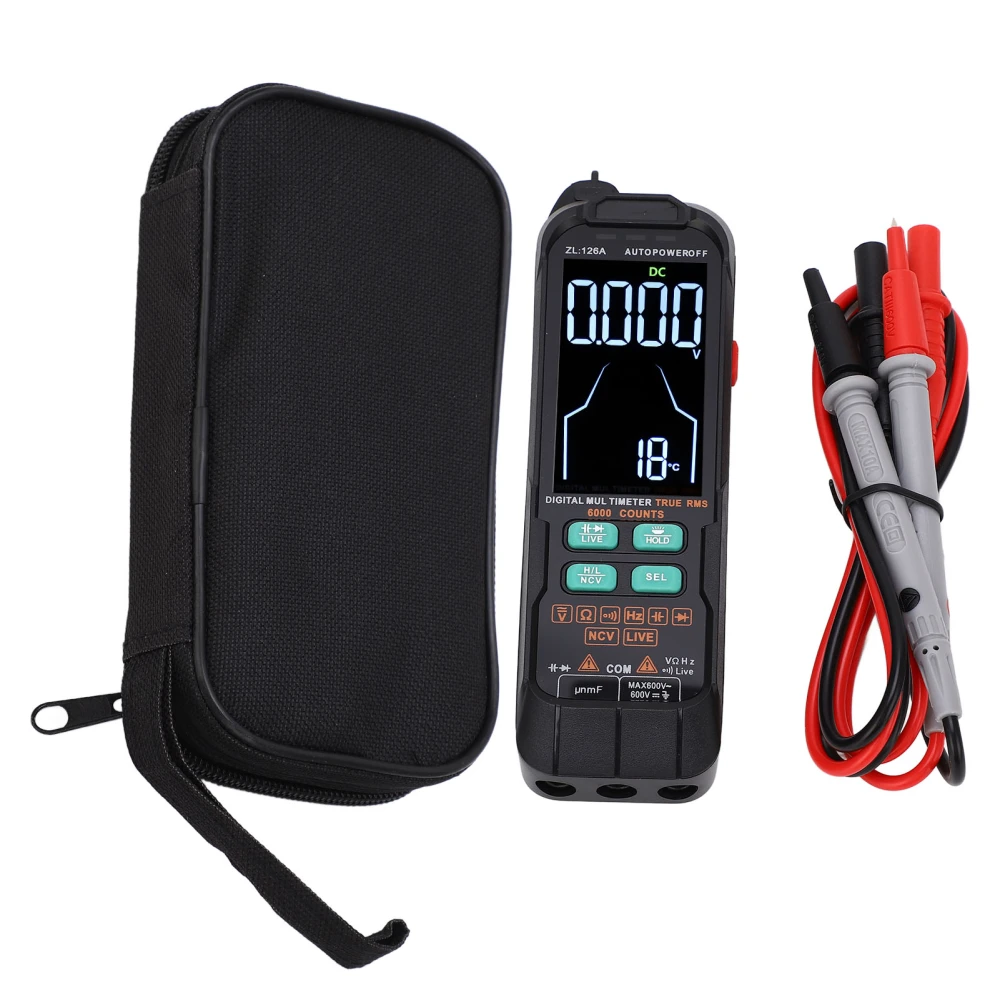 Digital Multimeter 6000 Counts DC AC Current Voltmeter Tester Capacitance Ohm Diode Multimeter Live Wire Tester Tools 600V