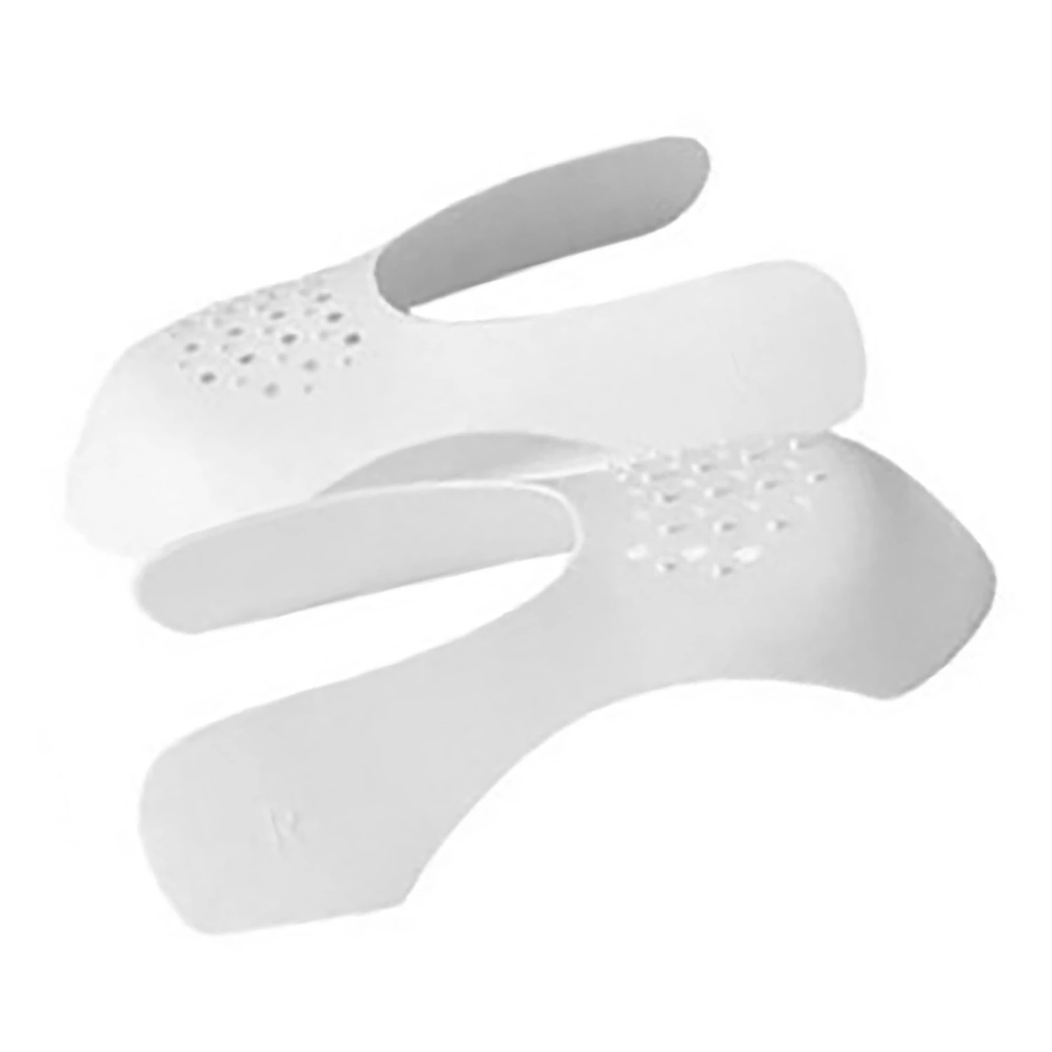20Pcs Shoe Crease Protectors Anti Wrinkle Elastic Flexible ABS Washable Shoe Crease Guard for Sneakers White
