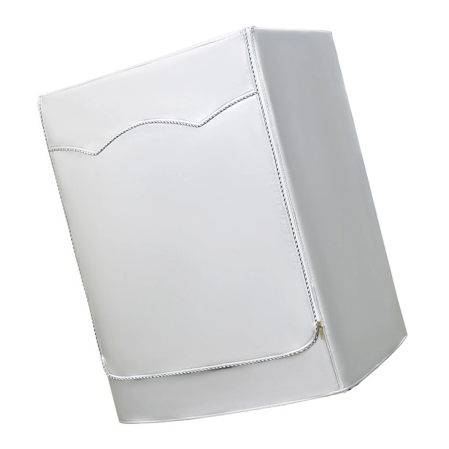 Washing Machine Cover Waterproof Dustproof Sunscreen for Fully Automatic Washer Silvering Oxford Cloth Piping Zipper L