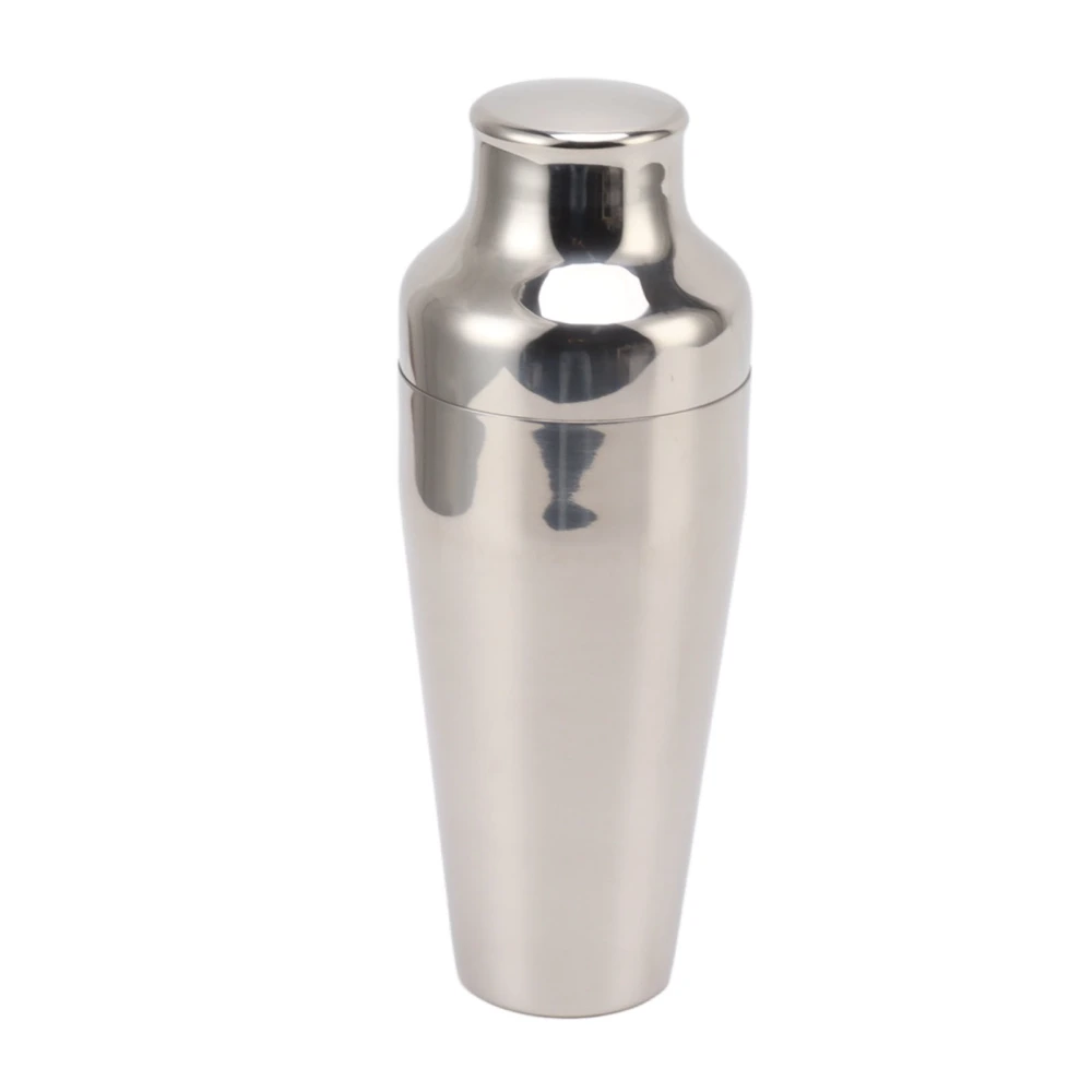 Cocktail Shaker 304 Stainless Steel French Style Bartender Shaker for Mixed Drinks Silver