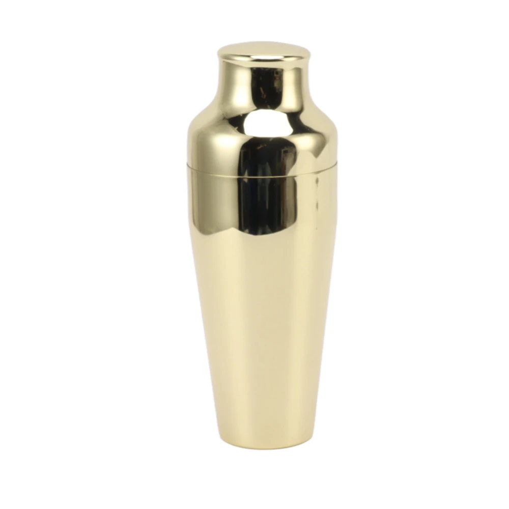 Cocktail Shaker 304 Stainless Steel French Style Bartender Shaker for Mixed Drinks Luxury Gold