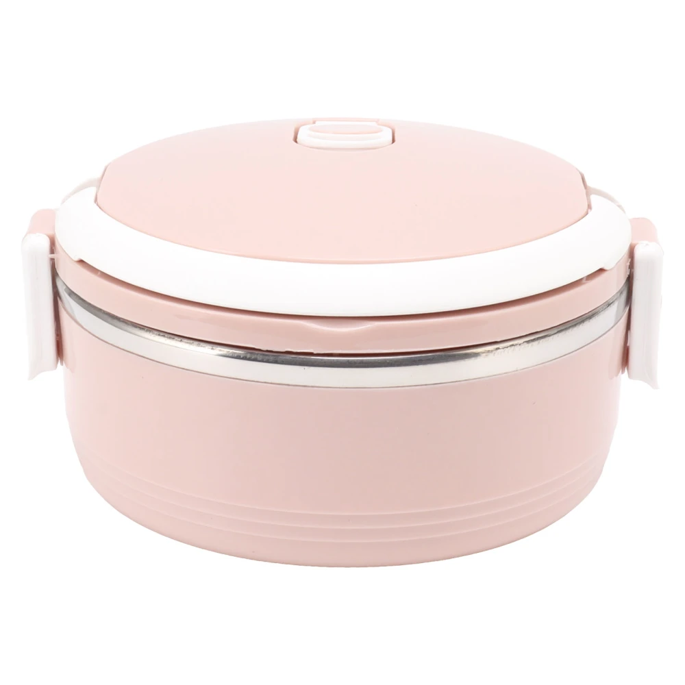 Thermal Lunch Box Stainless Steel Single Layer Portable Insulated Bento Box with Safety Buckle for Children Adult Pink