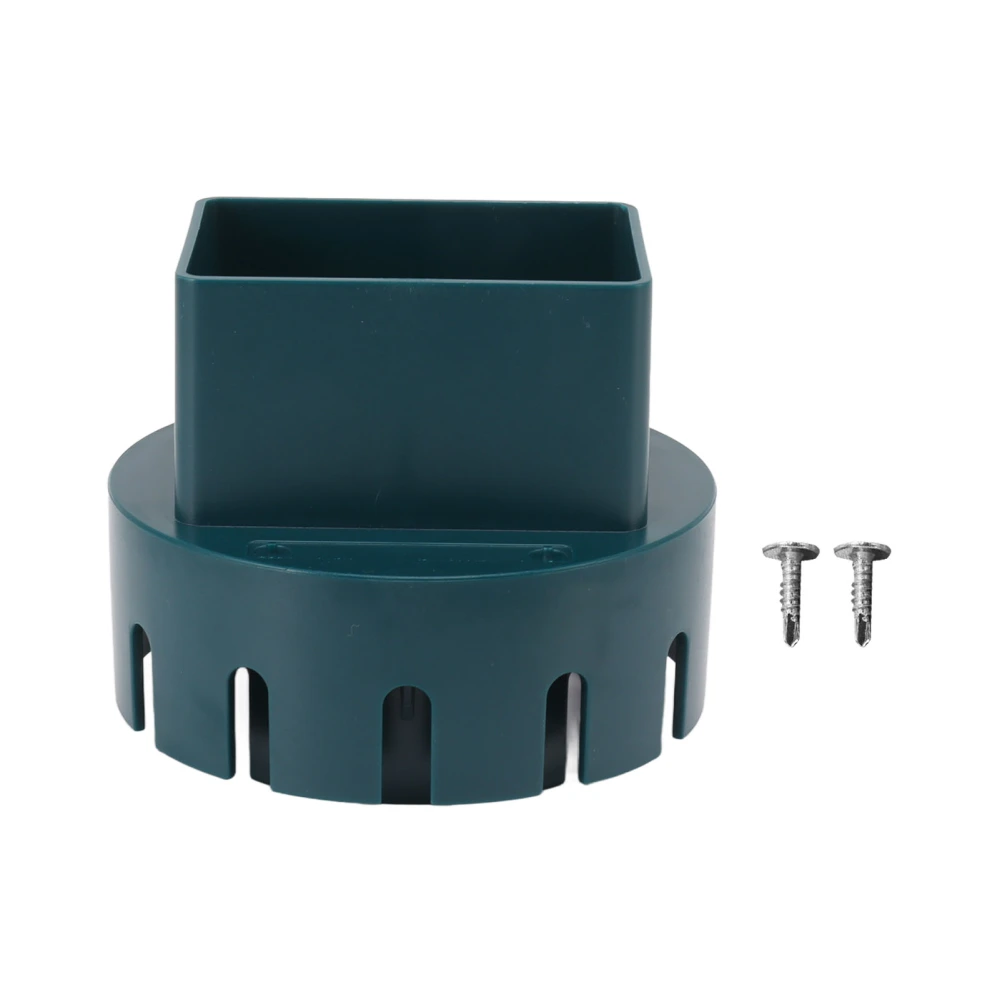 Downspout Adapter Plastic Drain Adapter Replacement Downpipe Converter Connector with Screws Green S 2x3in