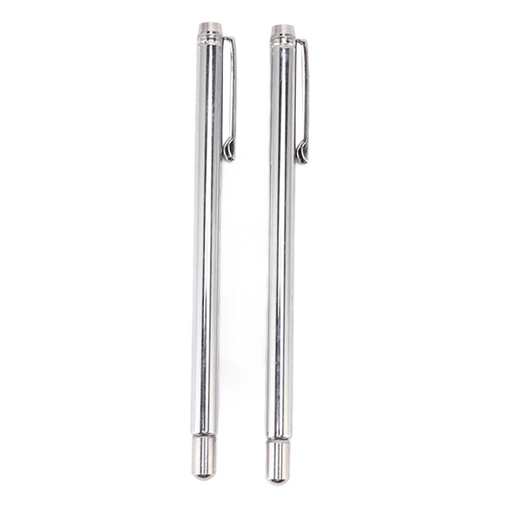 2PCS Telescopic Test Rod with Pen Clip Stainless Steel Detection Stick for Picking Metal Parts