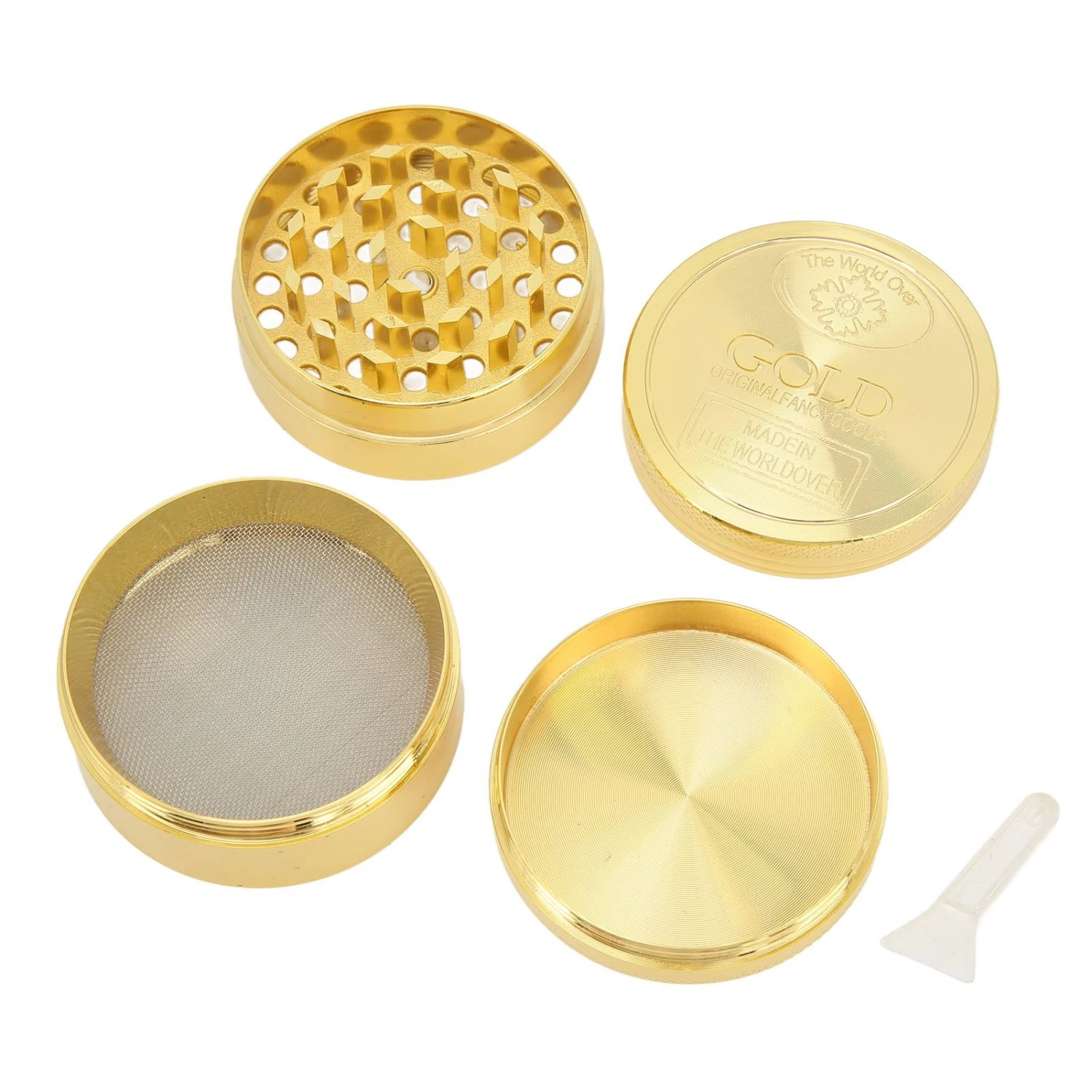 Manual Spice Grinder 4 Layers Aluminum Alloy Magnetic Lid Small Light Hand Spice Grinder for Tobacco Home Travel 50MM