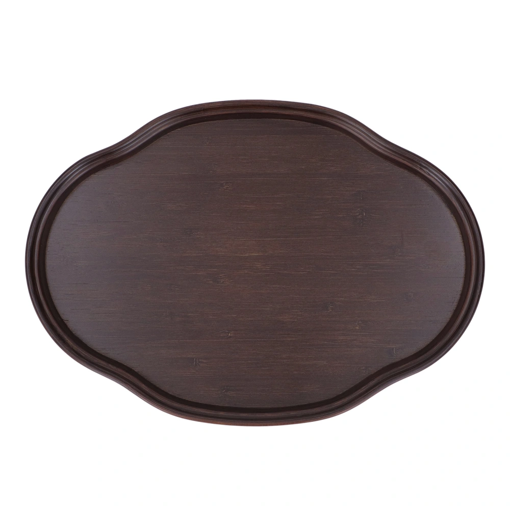 Tea Tray Walnut Color Bamboo Serving Tray Refreshments Plate for Coffee Table Kitchen Living Room