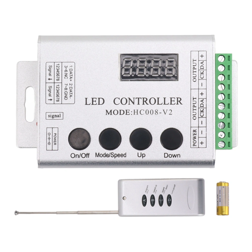 LED RGB Controller SPI Signal Light Strip Controller for 6803 1903 WS2811 WS2812B 5V to 24V